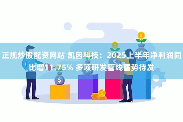 正规炒股配资网站 凯因科技：2025上半年净利润同比增11.75% 多项研发管线蓄势待发
