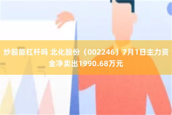 炒股能杠杆吗 北化股份(002246)7月1日主力资金净卖出1990.68万元