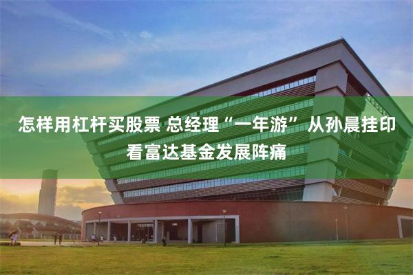 怎样用杠杆买股票 总经理“一年游” 从孙晨挂印看富达基金发展阵痛