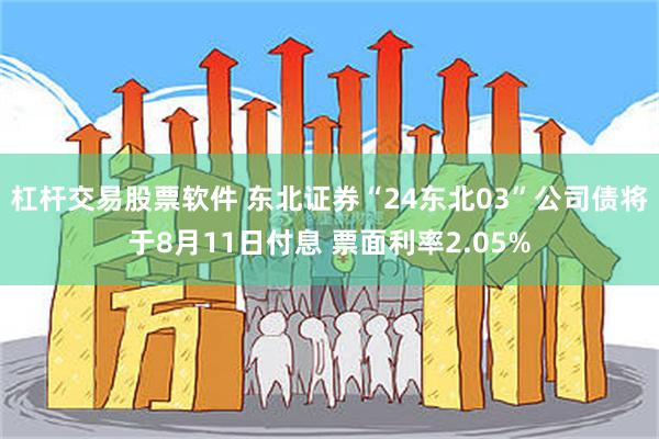 杠杆交易股票软件 东北证券“24东北03”公司债将于8月11日付息 票面利率2.05%