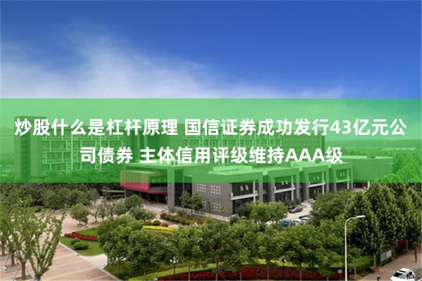 炒股什么是杠杆原理 国信证券成功发行43亿元公司债券 主体信用评级维持AAA级
