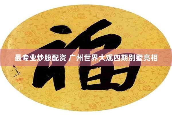 最专业炒股配资 广州世界大观四期别墅亮相
