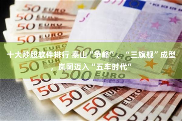 十大炒股软件排行 泰山“争峰”、“三旗舰”成型，岚图迈入“五车时代”