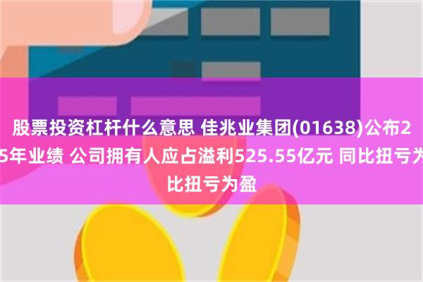 股票投资杠杆什么意思 佳兆业集团(01638)公布2025年业绩 公司拥有人应占溢利525.55亿元 同比扭亏为盈