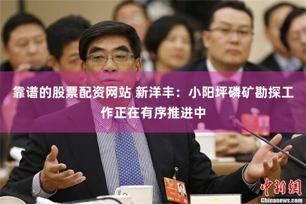 靠谱的股票配资网站 新洋丰：小阳坪磷矿勘探工作正在有序推进中