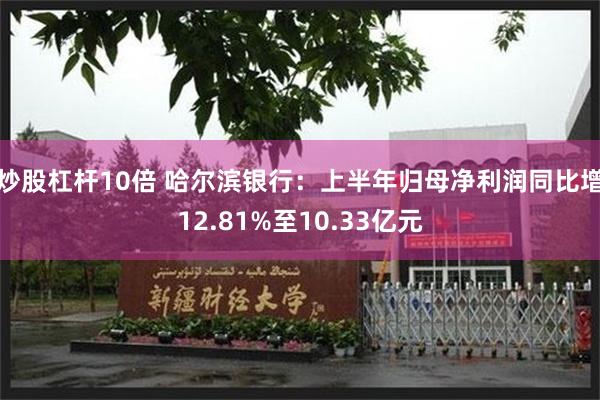 炒股杠杆10倍 哈尔滨银行：上半年归母净利润同比增12.81%至10.33亿元