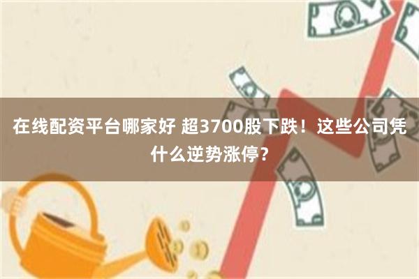 在线配资平台哪家好 超3700股下跌！这些公司凭什么逆势涨停？