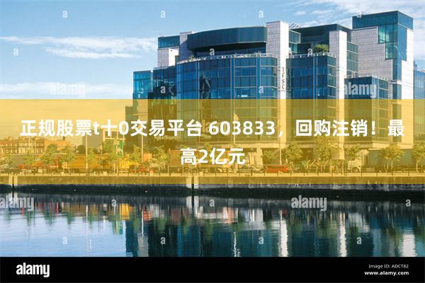 正规股票t十0交易平台 603833，回购注销！最高2亿元